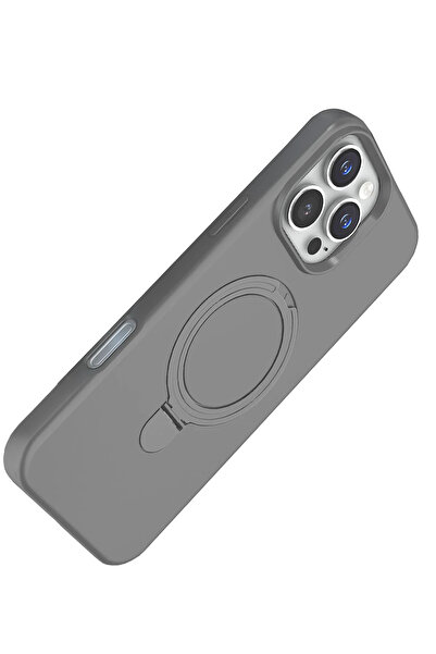 Epilons غطاء آيفون 16 ماج سيف مع حامل - رمادي تيتان