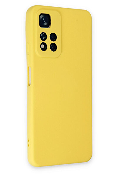 Epilons حافظة ريدمي نوت 11 5G من السيليكون المخملي الداخلي - أصفر