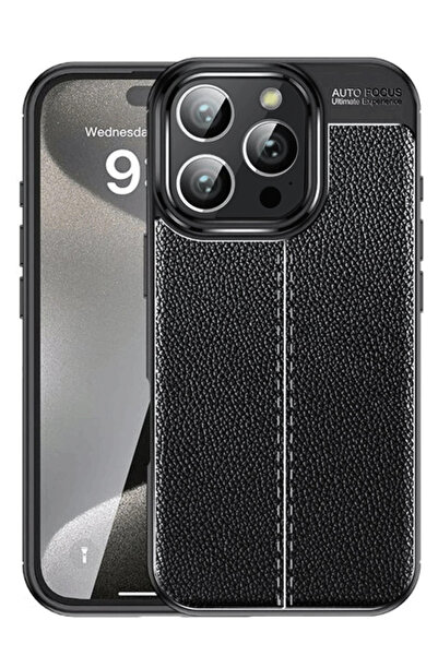 Najmaddin غطاء حماية آيفون 16 برو من نيو فيس مع تركيز تلقائي - أسود