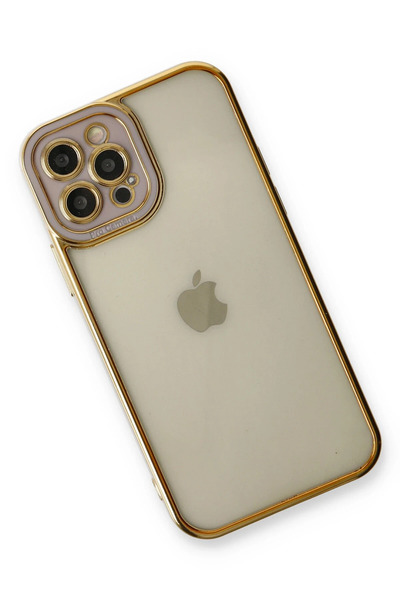 Najmaddin حافظة نيو فيس لهاتف آيفون 12 برو من السيليكون بعدسة ليفا - أرجواني