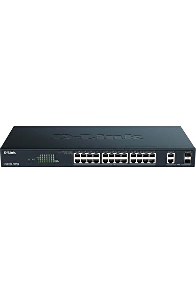 D-Link DGS-1100-26MPV2 24port 370w GIGABIT 2X SFP Yönetilebilir Poe Switch