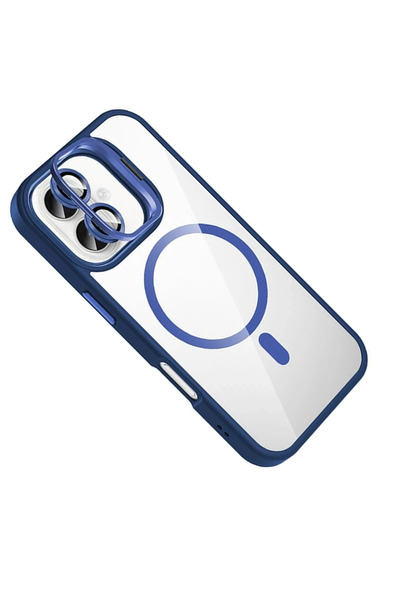 Epilons غطاء حامل ماجسيف مع عدسة ريميم لـ آيفون 17 - أزرق داكن