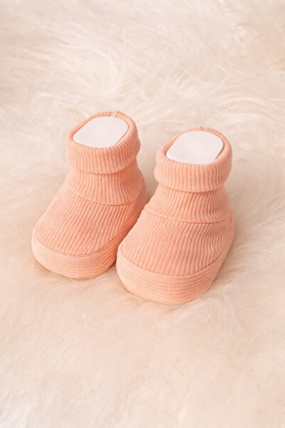 Little Umay Fitilli Esnek Bebek Patik Somon