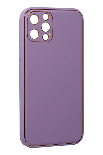 Najmaddin غطاء سيليكون من جلد كوكو لهاتف آيفون 12 برو من نيو فيس - لون أرجواني