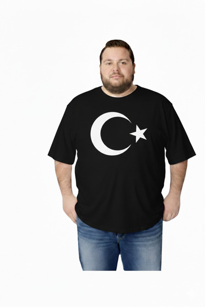 sngl Men's Big Size Moon Star T-Shirt 3XL 4XL 5XL 6XL 7XL 8XL 9XL