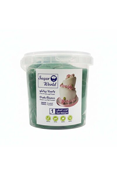 SUGARWORLD Ready-to-use Sugar Paste Pasta Bianco 1 kg Green