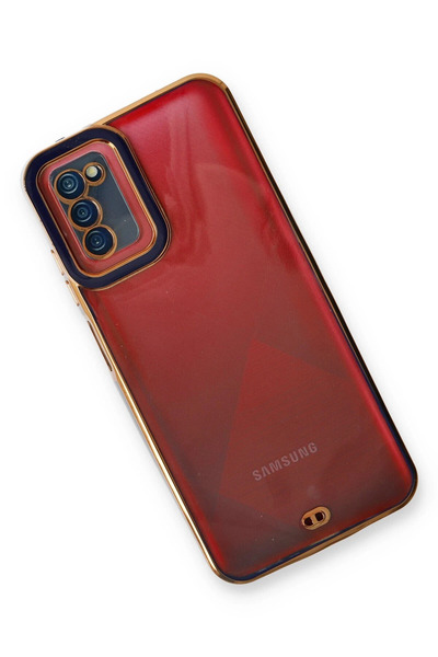 Najmaddin حافظة سامسونج جالاكسي A03s من نيو فيس، عدسة ليفا سيليكون - أزرق