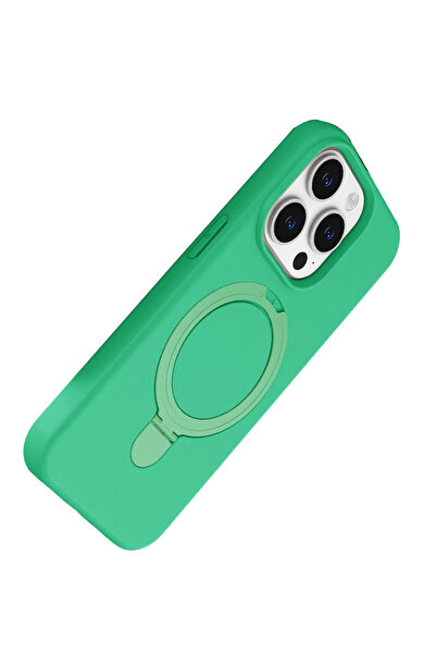 Epilons غطاء آيفون 14 ماج سيف مع حامل - أخضر