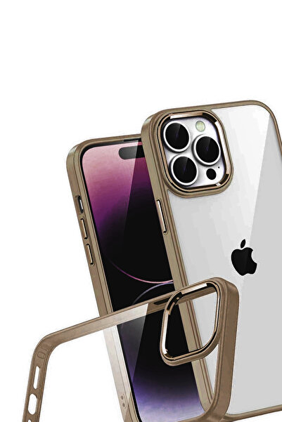 Epilons آيفون 15 سيليكون مع عدسة - تيتانيوم صحراوي