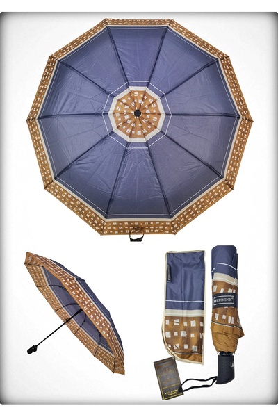 Rubenis 10 Telli 3 Kırmalı Su Tutmaz Hafif Ama Güçlü Modern Tasarım Lüx Şemsiye