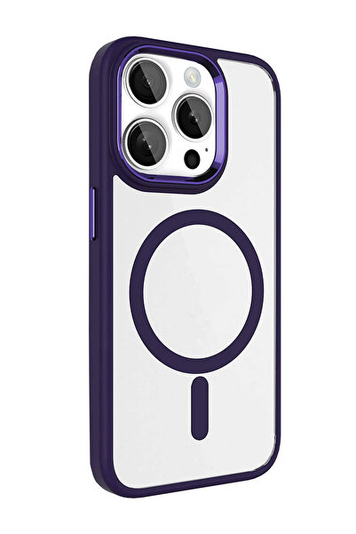 Epilons غطاء آيفون 15 تيريا ماج سيف - بنفسجي غامق