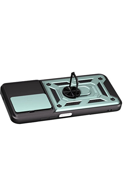 Epilons غطاء سيليكون لهاتف ريدمي 15C 4G مع حلقة للعدسة - أخضر