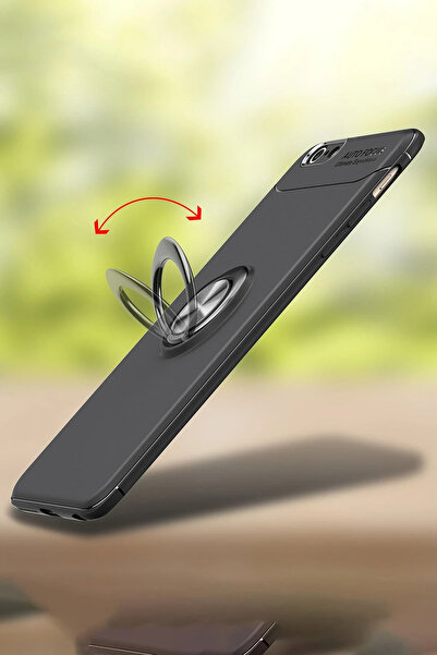 Najmaddin حافظة نيو فيس آيفون 6 من السيليكون مع حلقة - أحمر