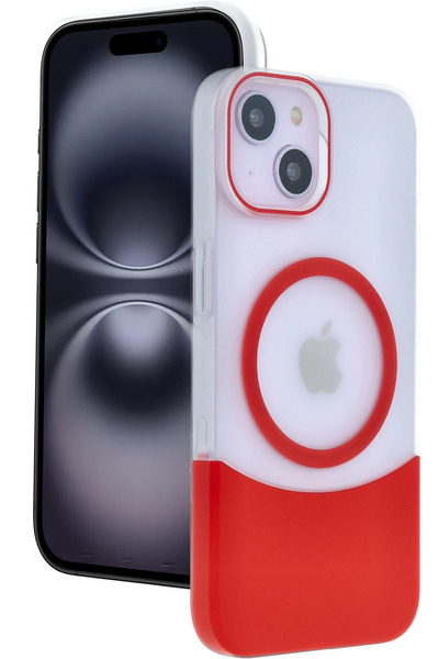 Epilons غطاء ايفون 14 فيلار ماج سيف - أحمر