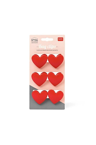 Legami Paket Klipsi 6'lı Kalp