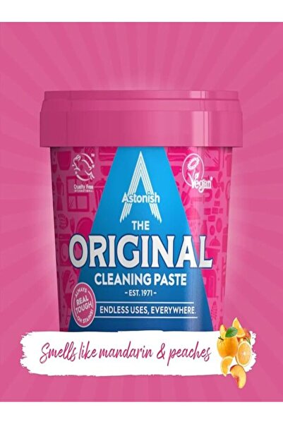 Astonish The Original Cleaning Paste, Multi-Purpose, No Chemicals, Mandarin & Peaches Scent, 500g
