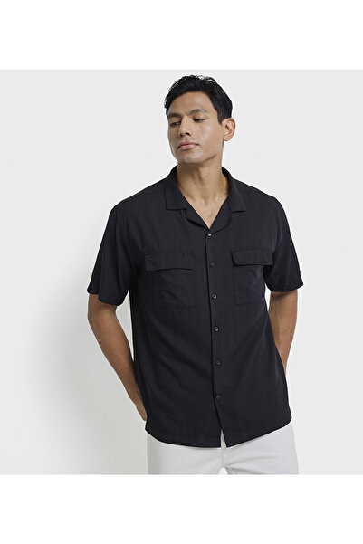 Ben Sherman BenSherman Black Solid Men Casual Shirts