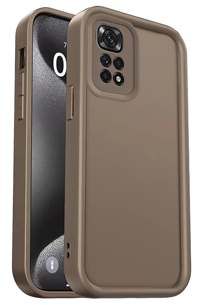 Epilons حافظة ريدمي 10 2022 من السيليكون - بني