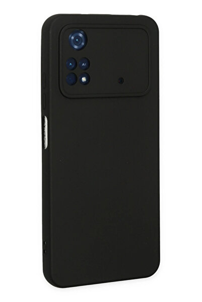 Epilons حافظة Poco M4 4G من السيليكون المخملي الداخلي - أسود