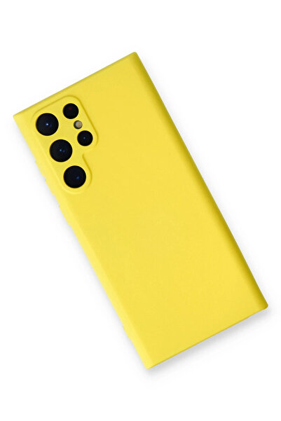 Epilons حافظة جالاكسي S22 نانو من الداخل مخمل سيليكون - أصفر