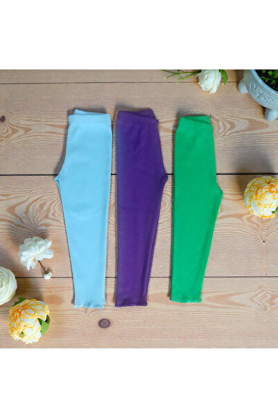 FUN KIDS COLTHINIG Colanți flexibili din 3 piese pentru bebeluși cu nervuri C...