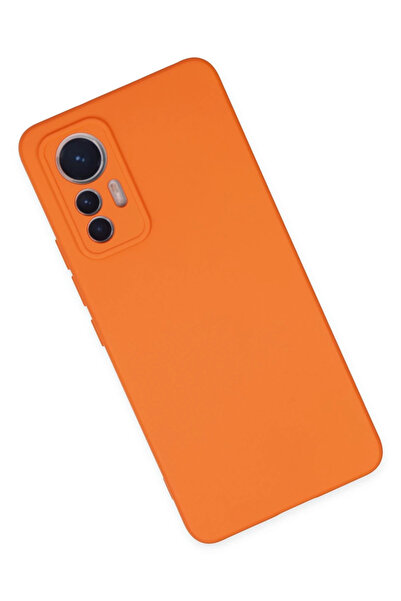 Epilons حافظة مي 12 لايت نانو من السيليكون المخملي - برتقالي