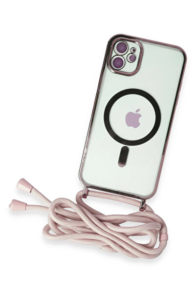 Najmaddin غطاء ماجسيف من ديفو لايفر مع حزام لآيفون 11 من نيو فيس - وردي