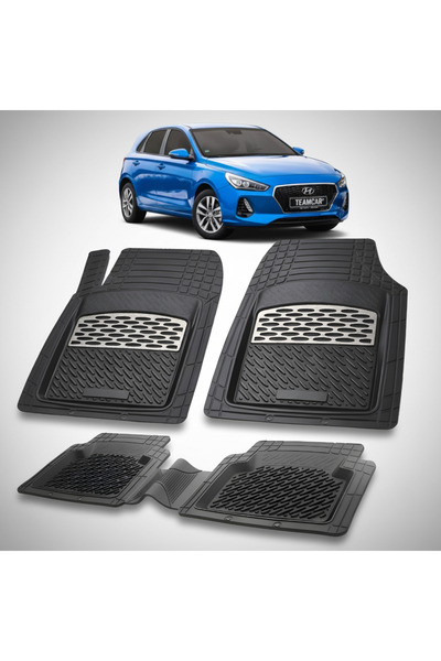 TEAMCAR Covorașe auto Hyundai i30 III (2017-2020) - Tavă tip cauciuc - Argintiu