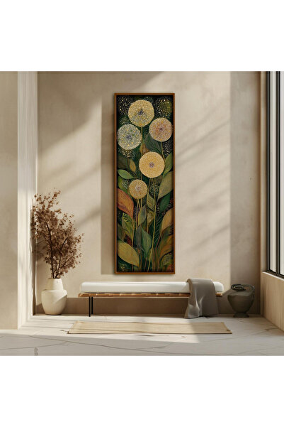 Tuba Decor Tek Parça Gerçek Ahşap dikey Panorama Çerçeveli Tablo