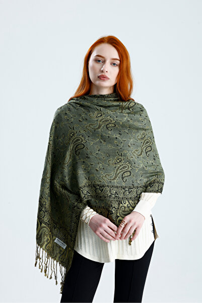 CHALE Royale Passage Series Shoulder Shawl / Woven Cashmere Shawl Double-Side...