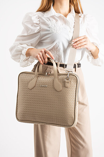 LUNABLU 15.6" Inch Waterproof Fabric Briefcase Computer Notebook Laptop Bag