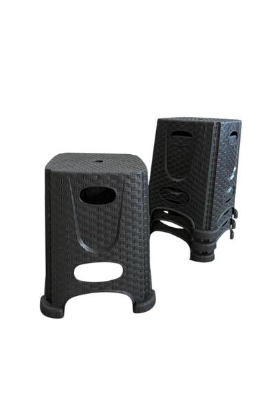 nar sokağı 4 Adet Rattan Büyük Boy Tabure Mutfak, Balkon ve Bahçe Taburesi