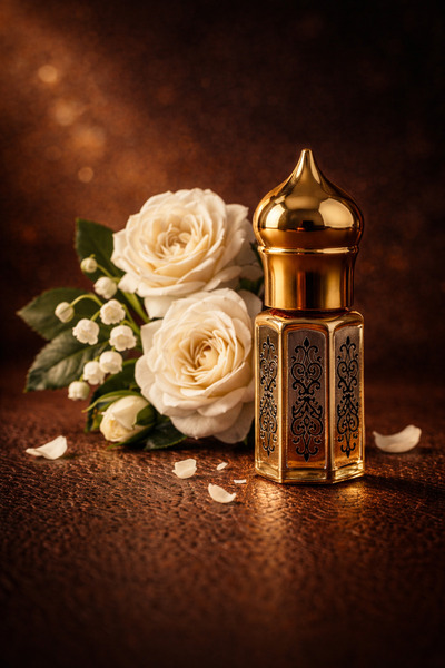 AROMENZA Beyaz Gül (Jöri) Esansı 3 ml – Premium Kalıcı Konsantre Çiçeksi Ham ...