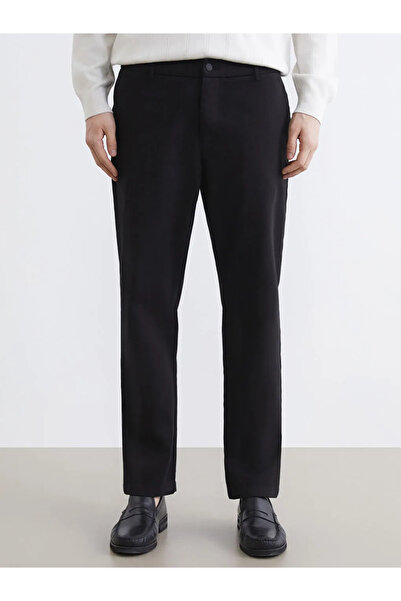 LC Waikiki Southblue Black Standard Fit Gabardine Men's Trousers
