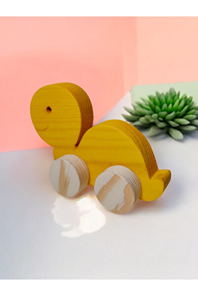 websunday Ahşap Oyuncak Kaplumbaga Doğal El Yapımı Oyuncak