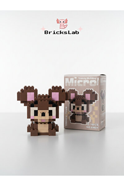 Bricks Mini Jerry Kahverengi Fare Micro Block 3D Puzzle Figür