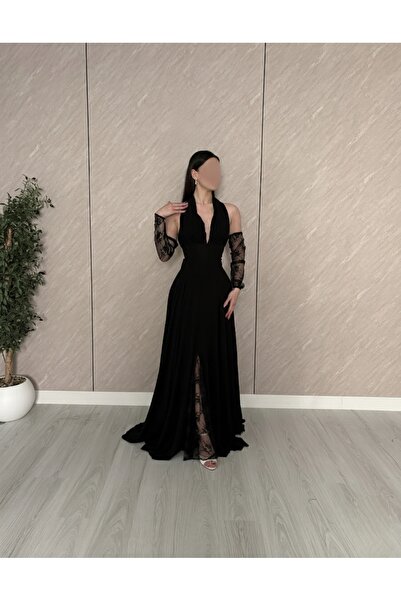 elin V-neck evening dress
