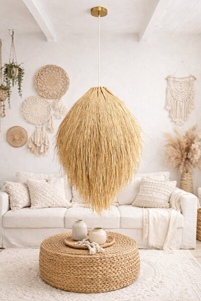 Luna Lighting Püsküllü Model Bohem Butik Cafe Makrome Rustik Salon Yatak Odas...