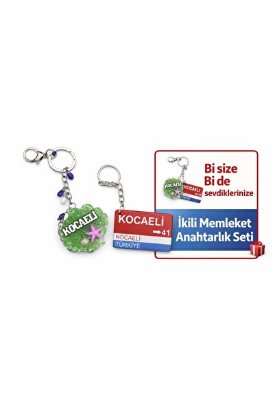 Home Kocaeli Hometown Themed Handmade Keychain Set of 2