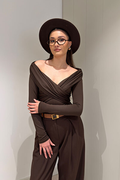 MAGARDE Body cu mânecă lungă și detaliu la guler - MARO