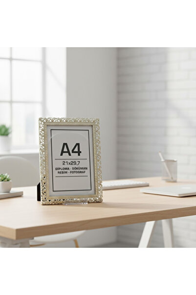 Sağlam A4 Boy Metal Fotoğraf & Belge Çerçevesi