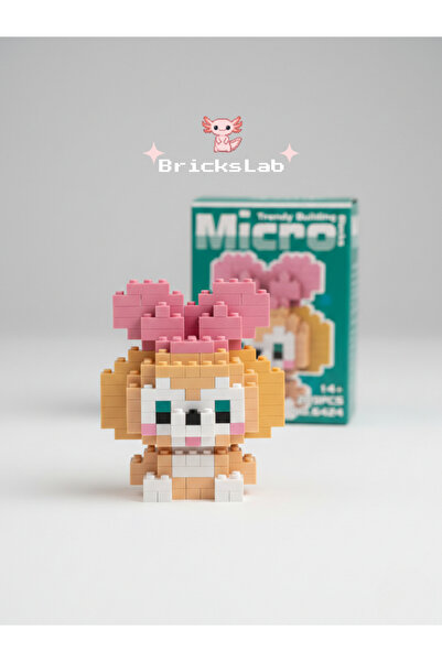 Bricks Mini Fiyonklu Teddy Ayıcık 3D Puzzle Figürü | Mikro Blok Yapı Oyuncağı