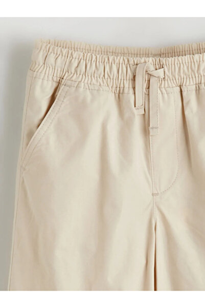 LC Waikiki Lcw Eco Beige Elastic Waist Girls Cargo Pants