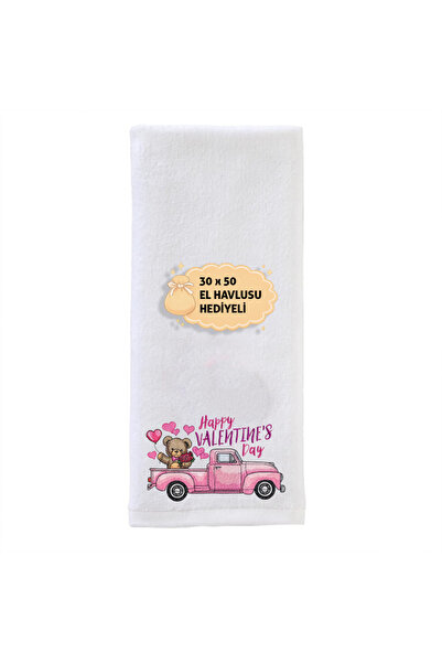 Ursa Valentine's Day Designed Embroidered Towel