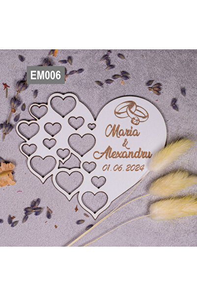 Creators of Crafts Wedding certificate - Heart pattern 9x8cm