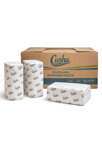 CUSHA CUHSA Z Katlama Dispanser Kağıt Havlu Peçete 150 Li 3 Paket %100 ORGANİ...