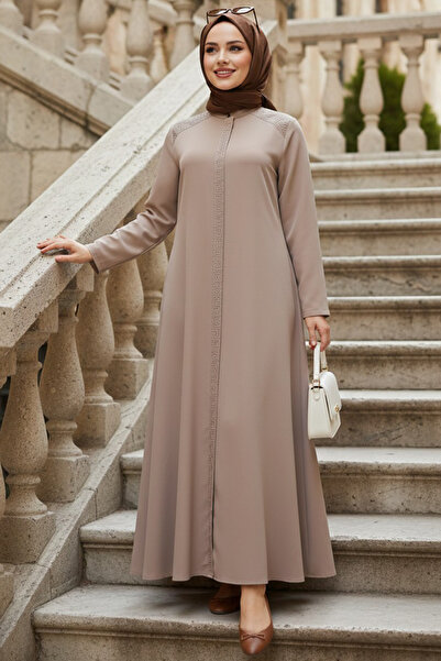 N.S NEVA STYLE Zippered Mink Hijab Ferace 45312V