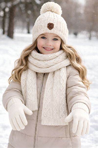 MODA ATKI + BERE + ELDİVEN 3'LÜ SET / 6-15 YAŞ / YUMUŞAK DOKULU TERLEME YAPMA...