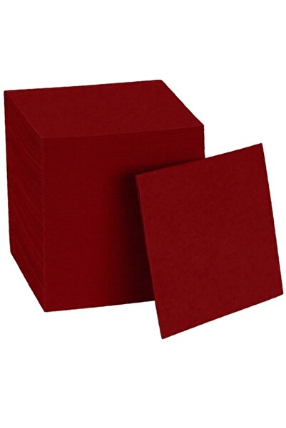 alenked Airlaid Fabric Textured 20X20 cm Burgundy Cocktail, Bar, Presentation...