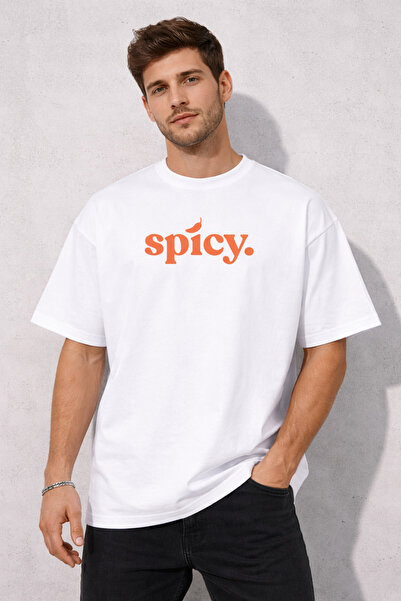 Compostela Unisex Women's Men's Spicy Pepper Orange Printed Oversized Thick F...